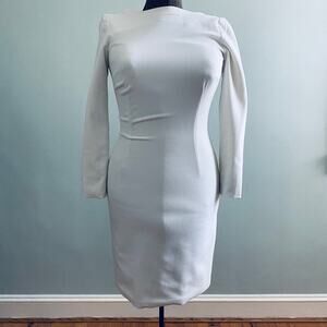 AmyClaire solid white long sleeve dress